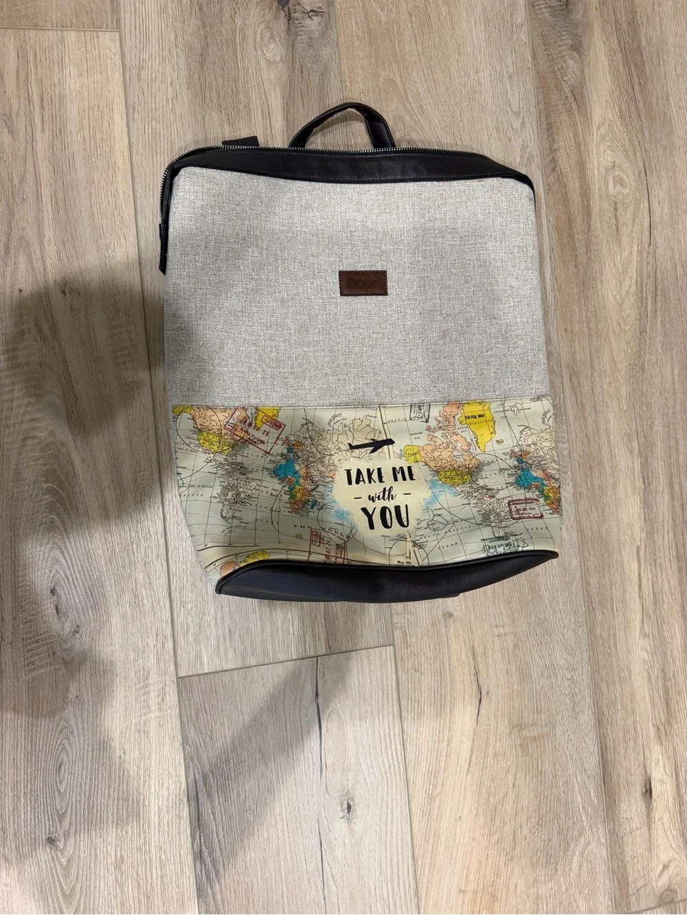 Take Me With You Dogo Travel Backpack - Beige & Brown